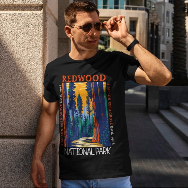Redwood National Park California Retro Distressed T-Shirt (Creator Uploaded)