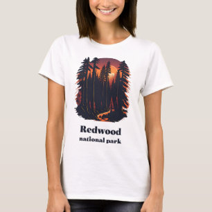 Redwood National Park California Retro Style T-Shirt