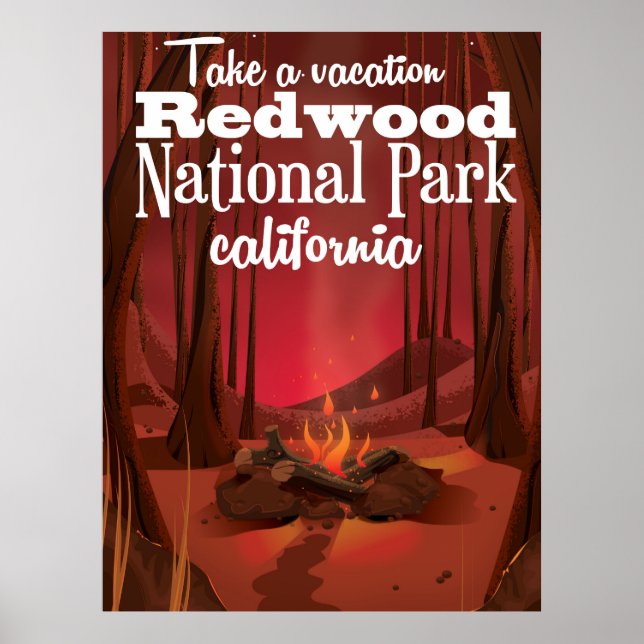 Redwood National Park, California travel poster (Front)