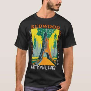 Redwood National Park Chandelier Tree Distressed V T-Shirt