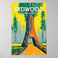 Redwood National Park Chandelier Tree Vintage
