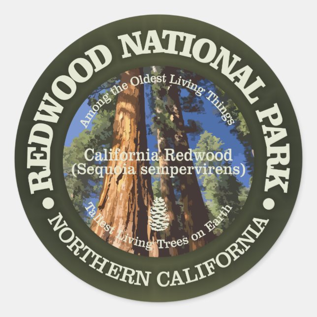 Redwood National Park Classic Round Sticker (Front)