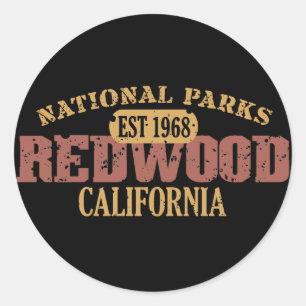 Redwood National Park Classic Round Sticker