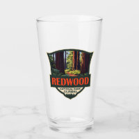 Redwood National Park Illustration Retro Badge
