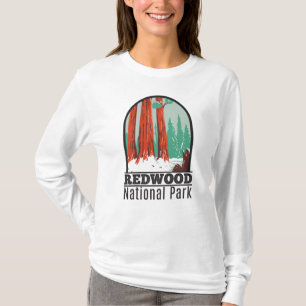 Redwood National Park In Winter California Vintage T-Shirt