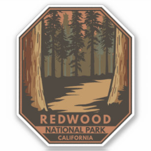 Redwood National Park Minimal Retro Emblem
