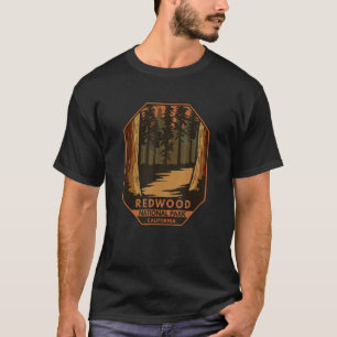 Redwood National Park Minimal Retro Emblem Vintage T-Shirt
