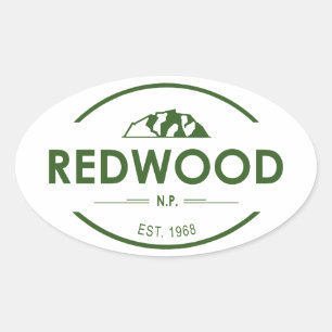 Redwood National Park Oval Sticker