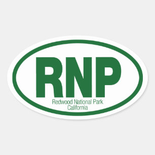 Redwood National Park Oval Sticker