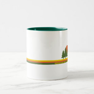 Redwood National Park Pine Trees Sun Two-Tone Coffee Mug