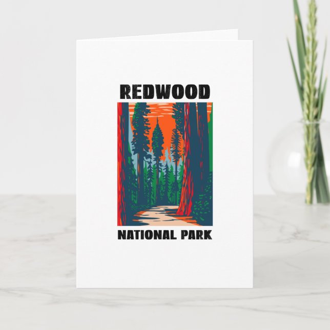 Redwood National Park, Redwood Trees Card (Front)
