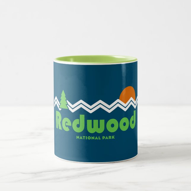 Redwood National Park Retro Two-Tone Coffee Mug (Center)