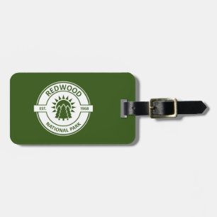 Redwood National Park Sun Trees Luggage Tag