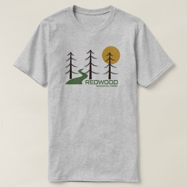 Redwood National Park Trail T-Shirt (Design Front)