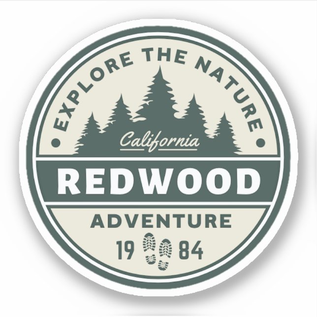 Redwood National Park Travel Sticker (Front)