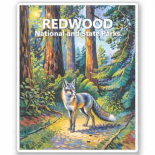 Redwood National Park Van Gogh Forest Fox Custom