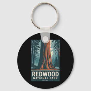 Redwood National Park Vintage Camping Hiking Men W Key Ring