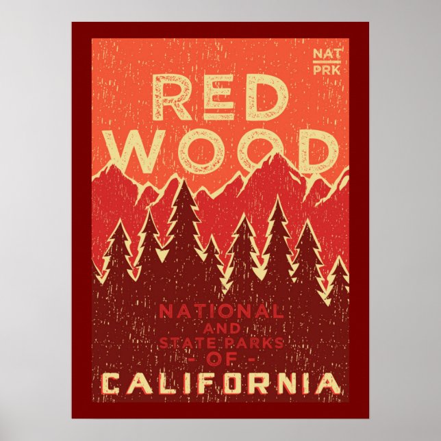 Redwood National Park Vintage Poster (Front)