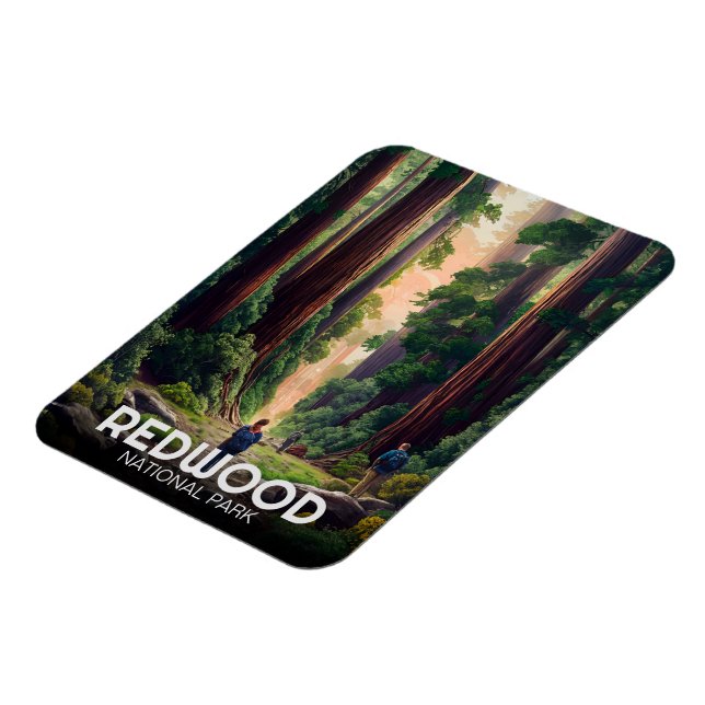 Redwood national state park, Coastal California  Magnet (Left Side)