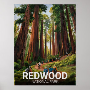 Redwood national state park, Coastal California Poster