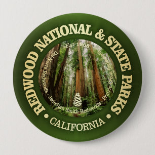 Redwood National & State Parks (NP2) 10 Cm Round Badge