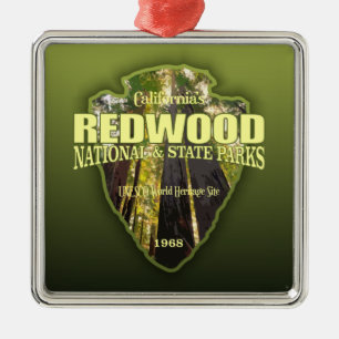 Redwood NSP (arrowhead) Metal Ornament