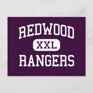 Redwood - Rangers - High - Visalia California Postcard