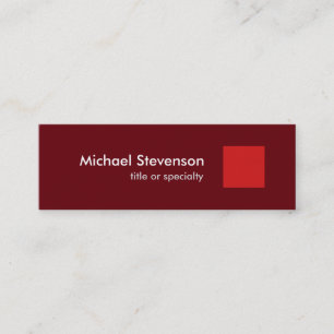 Redwood Red Modern Unique Stylish Mini Business Card