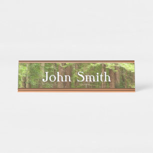 Redwood Trees at Muir Woods National Monument Desk Name Plate