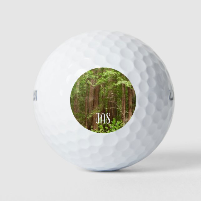 Redwood Trees at Muir Woods National Monument Golf Balls (Front)