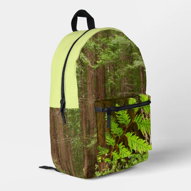 Redwood Trees at Muir Woods National Monument Printed Backpack (Back Corner Left)