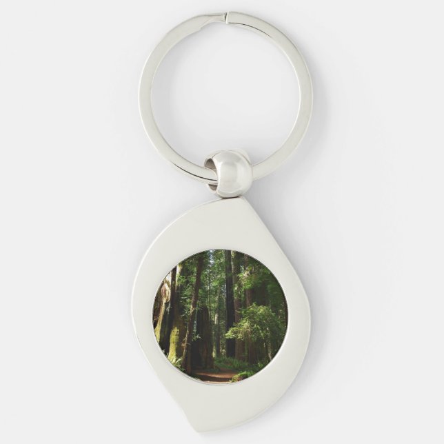 Redwoods and Ferns at Redwood National Park Key Ring (Front)