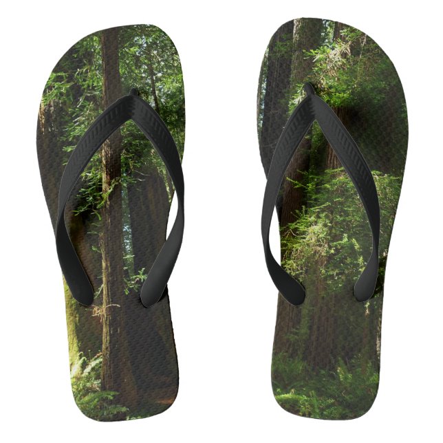 Redwoods and Ferns at Redwood National Park Thongs (Footbed)