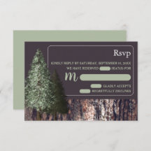 Redwoods & Bark, Rustic Wedding RSVP