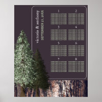 Redwoods & Bark, Rustic Wedding Table Plan