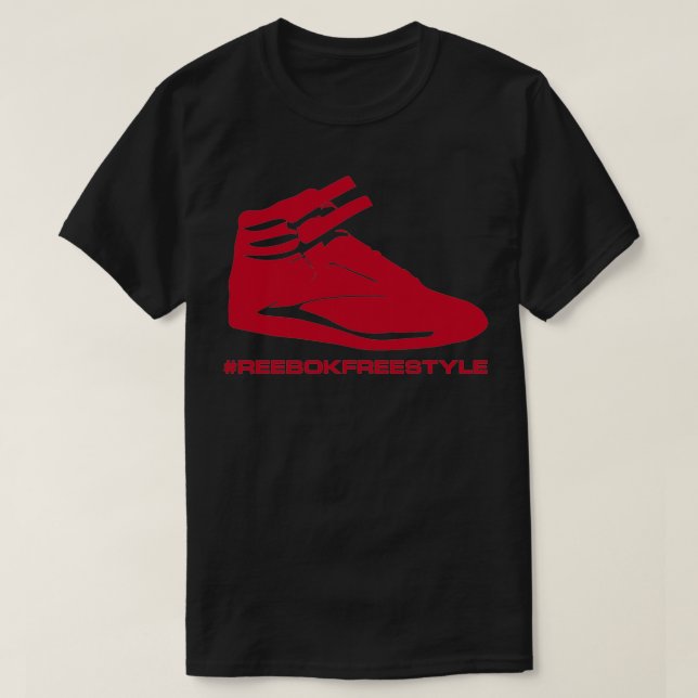 Reebok Freestyle Sneaker in Red reebokfreestyle T-Shirt (Design Front)