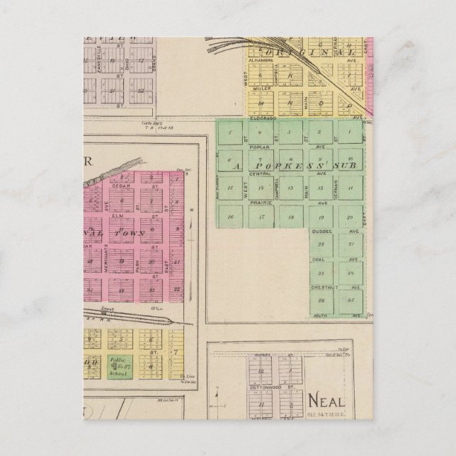 Reece, Fall River, Hamilton, and Climax, Kansas Postcard (Front)