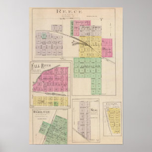Reece, Fall River, Hamilton, and Climax, Kansas Poster