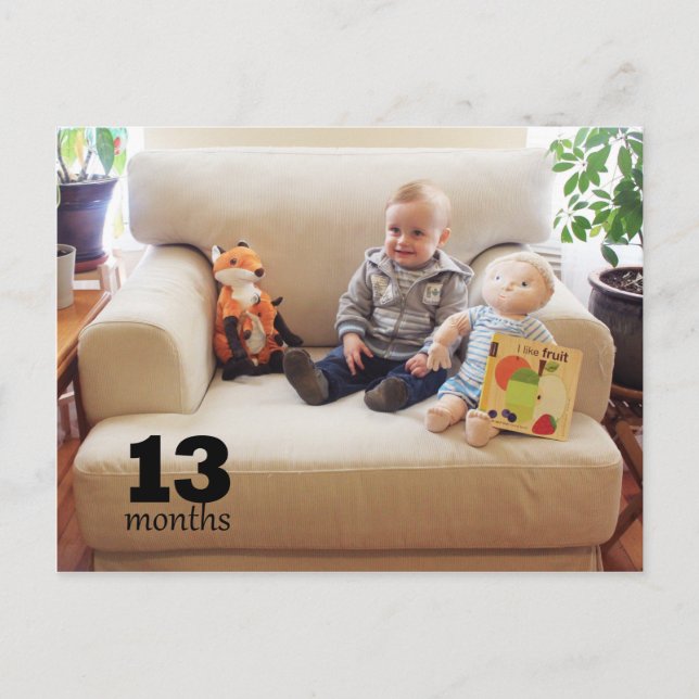 Reed - 13 months postcard (Front)