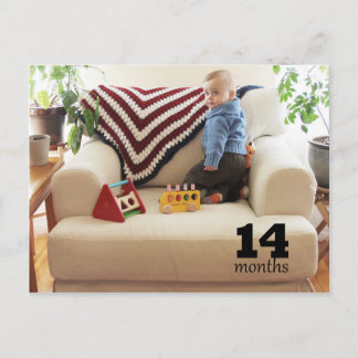 Reed - 14 months postcard