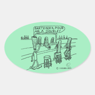 Reed Bar Oval Sticker