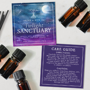 Reed diffuser care card night sky art
