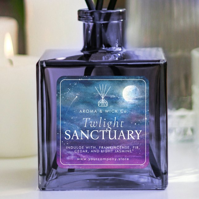 Reed diffuser night sky art product square sticker (Creator Uploaded)