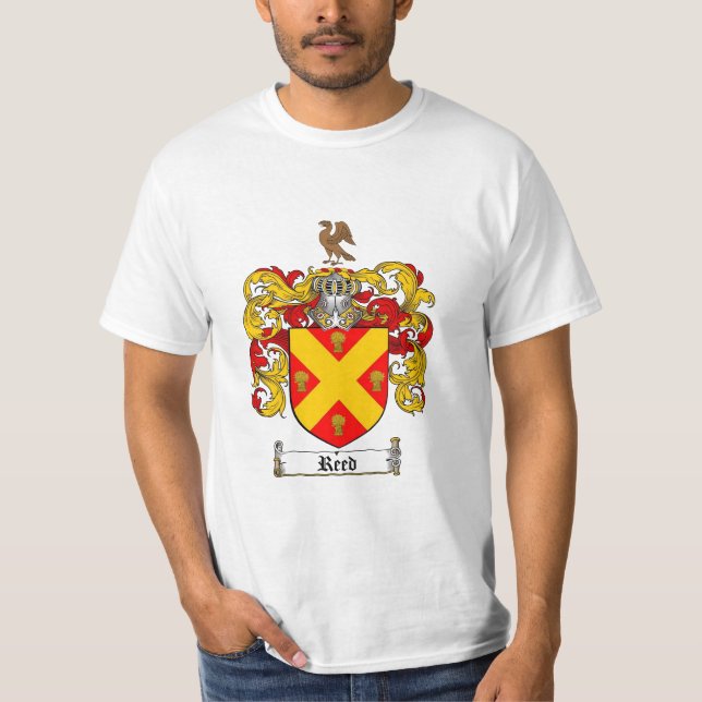 Reed Family Crest - Reed Coat of Arms T-Shirt (Front)
