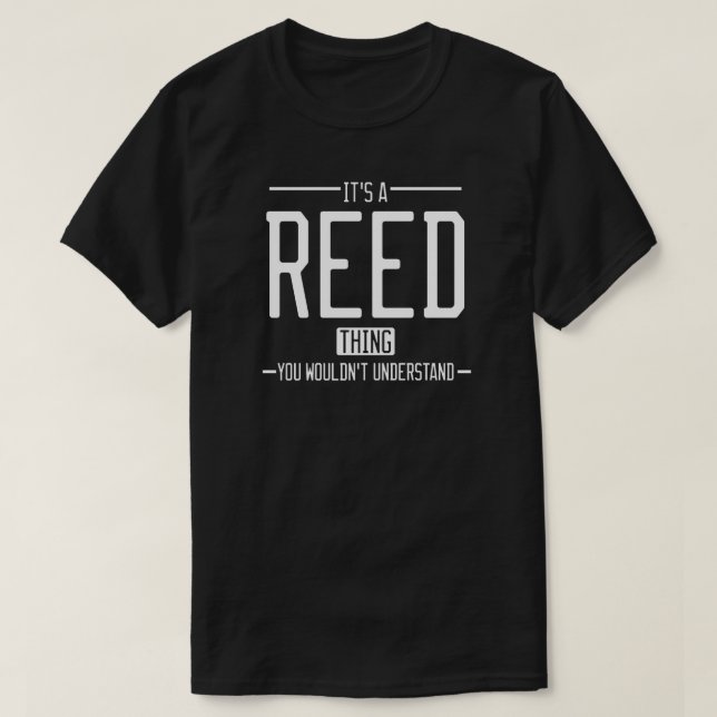 Reed funny surname funny family T-Shirt (Design Front)