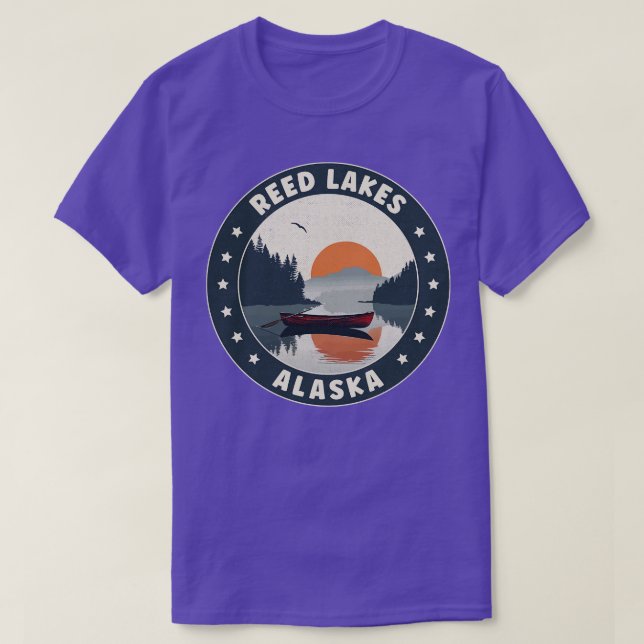 Reed Lakes Alaska Sunset TShirt (Design Front)
