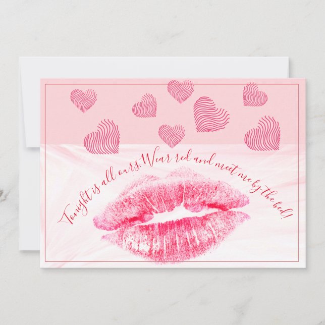Reed Lips Valentine With Quote Holiday Card (Front)