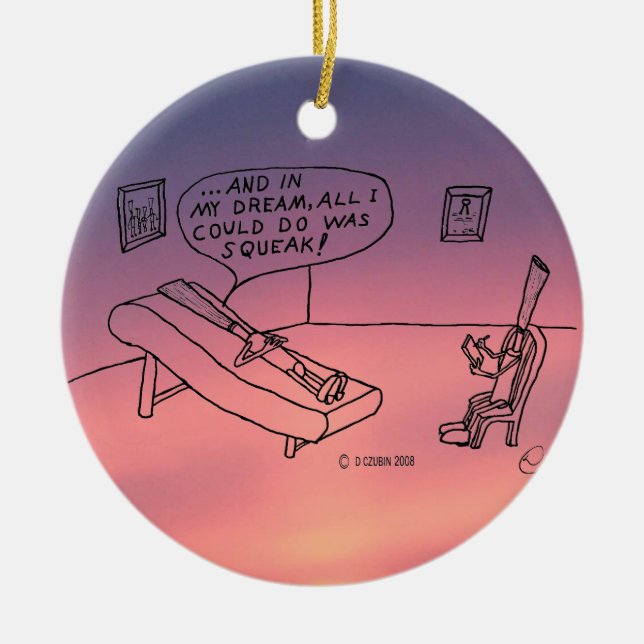 Reed Psychologist White Ceramic Ornament (Front)