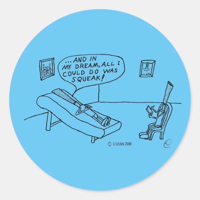 Reed Psychologist White Classic Round Sticker (Front)