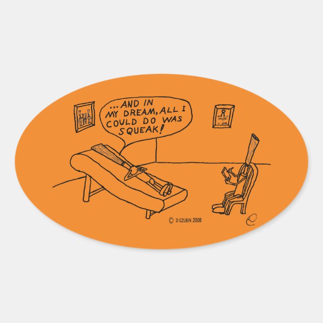 Reed Psychologist White Oval Sticker (Front)